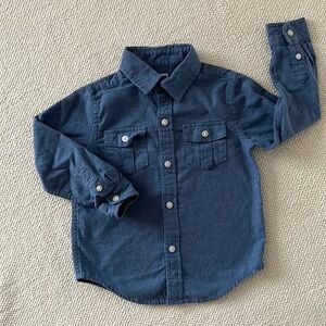 Janie & Jack Blue Cotton Button Down Shirt